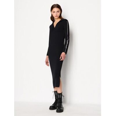 Armani Exchange Womens Black Recycled Viscose Dress - Female - Black - X-Small Armani Exchange Womens Black Recycled Viscose Dress - Female - Black - X-Small