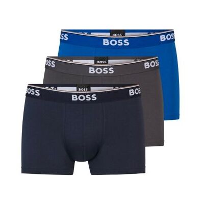 BOSS Mens Open Blue 3-Pack Power Trunk - Male - Blue - Small BOSS Mens Open Blue 3-Pack Power Trunk - Male - Blue - Small