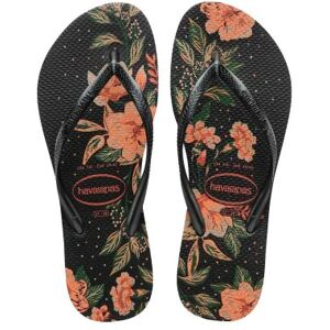Havaianas Womens Black Grey Organic Slim Flip Flop - Female - Black - BR 41 42 Havaianas Womens Black Grey Organic Slim Flip Flop - Female - Black - BR 41 42
