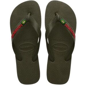 Havaianas Unisex Green Logo Flip Flop - Female - Green - BR 37 38 Havaianas Unisex Green Logo Flip Flop - Female - Green - BR 37 38