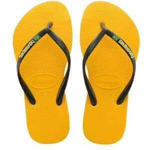 Havaianas Kids Banana Yellow Logo Slim Flip Flop - Unisex - Yellow - BR 27 28 Havaianas Kids Banana Yellow Logo Slim Flip Flop - Unisex - Yellow - BR 27 28