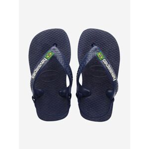Havaianas Kids Navy Yellow Logo Flip Flop - Unisex - Navy - BR 23 24 Havaianas Kids Navy Yellow Logo Flip Flop - Unisex - Navy - BR 23 24