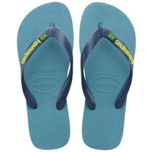 Havaianas Unisex Nautical Blue Logo Flip Flop - Female - Blue - BR 27 28 Havaianas Unisex Nautical Blue Logo Flip Flop - Female - Blue - BR 27 28