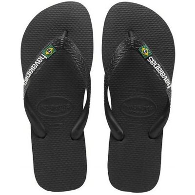 Havaianas Unisex Black Logo Flip Flop - Unisex - Black - BR 23 24 Havaianas Unisex Black Logo Flip Flop - Unisex - Black - BR 23 24