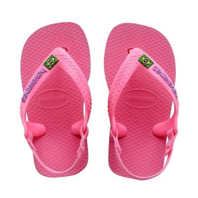 Havaianas Baby Rose Logo Flip Flop - Unisex - Pink - BR 21 Havaianas Baby Rose Logo Flip Flop - Unisex - Pink - BR 21
