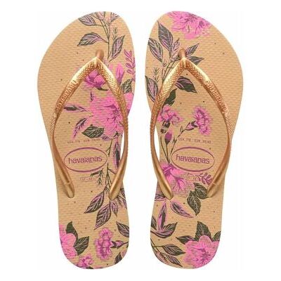 Havaianas Womens Golden Slim Organic Flip Flop - Female - Yellow - BR 41 42 Havaianas Womens Golden Slim Organic Flip Flop - Female - Yellow - BR 41 42
