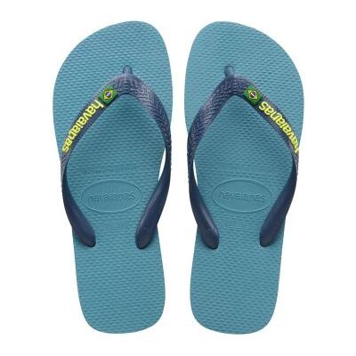 Havaianas Unisex Nautical Blue Logo Flip Flop - Female - Blue - BR 33 34 Havaianas Unisex Nautical Blue Logo Flip Flop - Female - Blue - BR 33 34