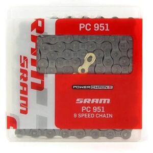 Sram Pc-951 9 Speed Power Chain Ii - 114 Links Grey/Gold