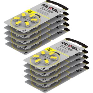 Rayovac Extra Size 10 Hearing Aid Batteries Yellow  10-Packs 60-Cells