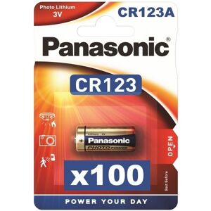 100 x Panasonic CR123A Lithium Batteries in Bulk Box 3V