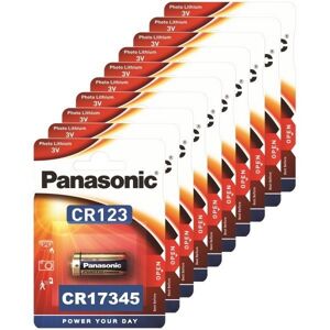 10 x Panasonic CR17345 3V Lithium Batteries 17345