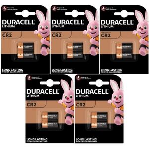 Box of 10 x Duracell CR2 DLCR2 DL-CR2 3v Lithium Batteries