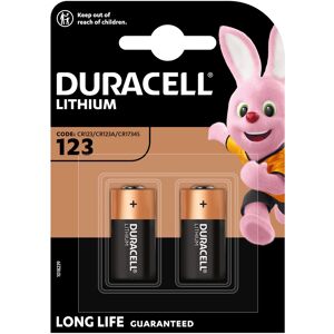 2 x Duracell 123 DL123 CR123A DL123A CR17345 3V Lithium Batteries