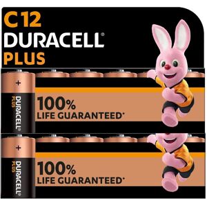 Duracell Plus C Batteries Bulk 12 Pack Alkaline MN1400