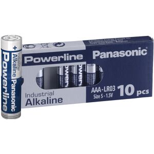 10 x Panasonic Powerline AAA LR03AD Industrial Alkaline Batteries