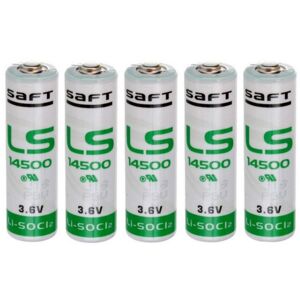 5 x Saft LS14500 AA 3.6V Lithium Batteries LiSOCl2 2600mAh 2.6Ah