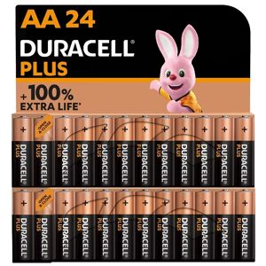 24 x Genuine Duracell Plus AA Batteries Alkaline MN1500 LR6