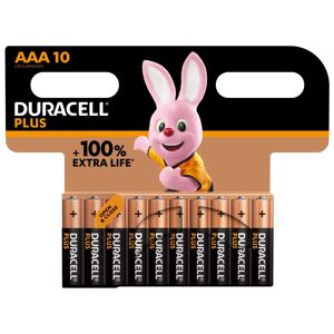 Duracell Plus AAA LR03 MN2400 Batteries   10 Pack