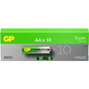 GP Batteries GP Super G-Tech AA Alkaline Batteries LR6 15A   Box of 10