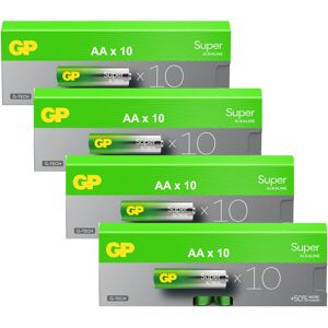 GP Batteries GP Super Alkaline AA Batteries LR6 15A GP15A 1.5V Box of 40