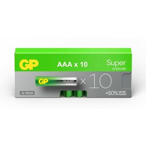 GP Batteries GP Super G-Tech AAA Alkaline Batteries LR03 24A   Box of 10