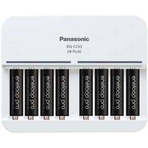 Panasonic UK BQ-CC63 Charger with 8 x Eneloop Pro AA Batteries