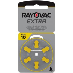 Rayovac Extra Size 10 Hearing Aid Batteries 6-Pack Yellow PR70 DA230