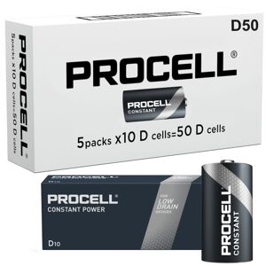 Duracell Procell Constant D LR20 PC1300 Batteries   Bulk Box of 50