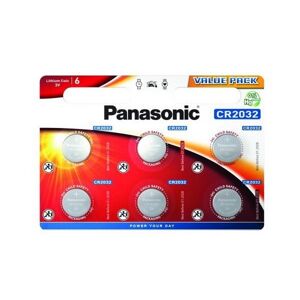 Panasonic CR2032 3V Lithium Batteries 2032 6-Pack