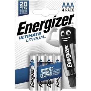 Energizer Ultimate Lithium AAA Batteries L92 1.5V Pack of 4