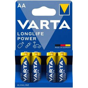 Varta Longlife Power AA Batteries LR6 MN1500 Alkaline 1.5V Pack of 4