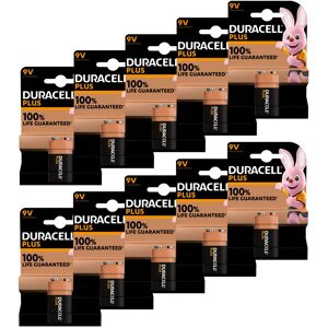 Duracell Plus 9V 6LR61 Alkaline Batteries   Box of 10