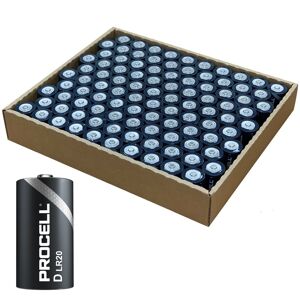Duracell Tray of 100 Procell D LR20 PC1300 Professional Batteries