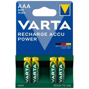 Varta Rechargeable AAA Size Batteries NiMH 800mAh 56703 4-Pack