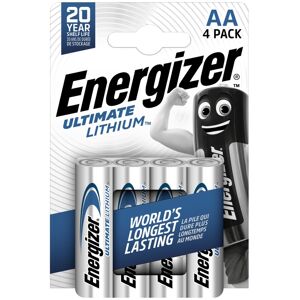 Energizer Ultimate Lithium AA Batteries L91 1.5V Pack of 4
