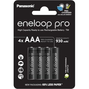 Panasonic Eneloop Pro AAA 930mAh Rechargeable Batteries 4 Pack Panasonic Eneloop Pro AAA 930mAh Rechargeable Batteries 4 Pack