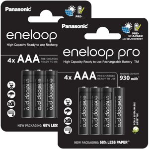 Panasonic Eneloop Pro AAA 930mAh Rechargeable Batteries 8 Pack Panasonic Eneloop Pro AAA 930mAh Rechargeable Batteries 8 Pack