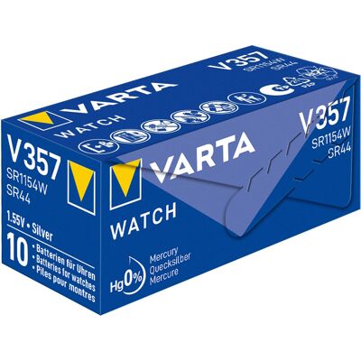 Wholesale Watch Batteries 357 Varta SR44W Box of 10 Wholesale Watch Batteries 357 Varta SR44W Box of 10