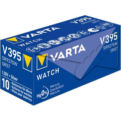 Wholesale Watch Batteries 395 Varta SR927W Box of 10 Wholesale Watch Batteries 395 Varta SR927W Box of 10