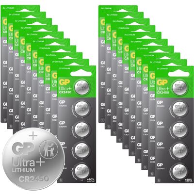 GP Batteries Box of 100 GP CR2450 Lithium Coin Cell Batteries GP Batteries Box of 100 GP CR2450 Lithium Coin Cell Batteries