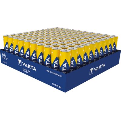 Varta 100-Pack AA Longlife Power Batteries Varta 100-Pack AA Longlife Power Batteries