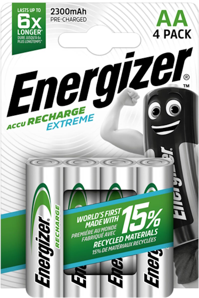 Energizer Accu Rechargeable Extreme AA Batteries 2300 mAh NiMH