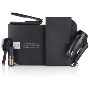 ghd travel set, unplugged cordless hair straightener and flight dryer