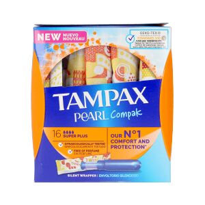Tampax Pearl Compak tampón super plus 16 u Tampax Pearl Compak tampón super plus 16 u