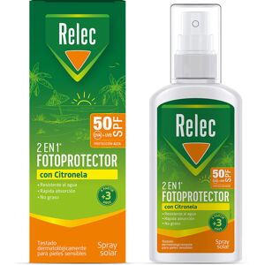 Relec 2-in-1 solar Photoprotector citronella spray SPF50 100 ml