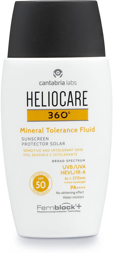 Cantabria Labs Heliocare 360° fluid sunscreen mineral tolerance SPF50 50 ml