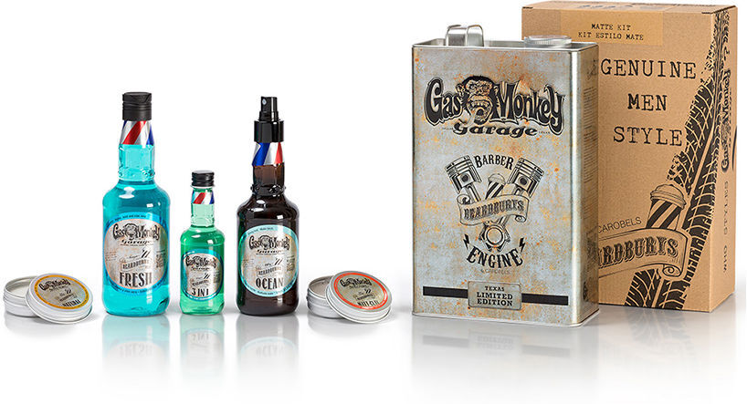 Beardburys Kit Edición Limitada Para Peinado Y Fijación Mate Gas Monkey 5 pz