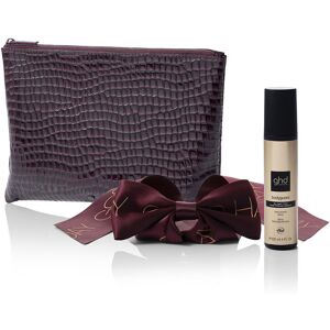 ghd gift set with toiletry bag, protector and bow with clasp, cherry color, 3 units ghd gift set with toiletry bag, protector and bow with clasp, cherry color, 3 units