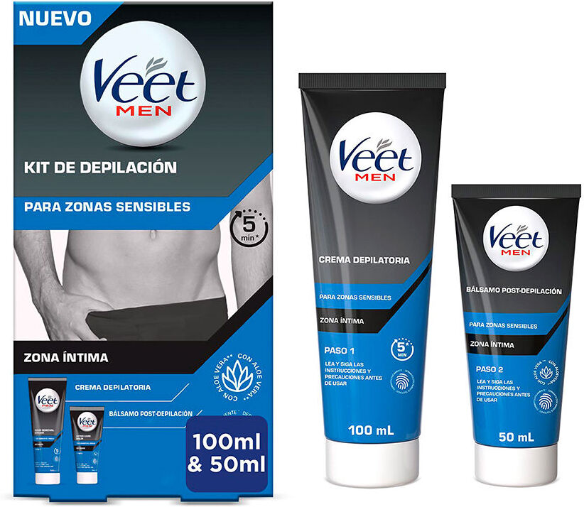 Veet Men 2-STEP Hair Removal Kit sensitive areas 150 ml