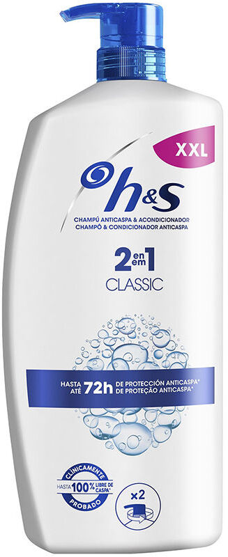 Head & Shoulders H&S Classic 2-in-1 anti-dandruff shampoo and conditioner 1000 ml dispenser